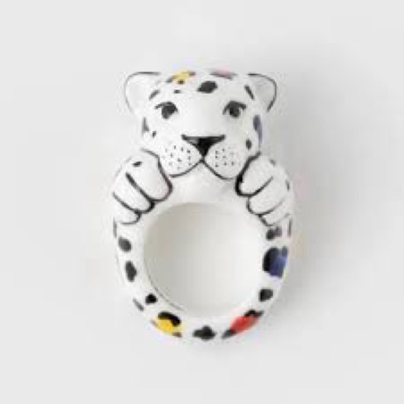 Nach x Castelbajac Paris Collab 🐆 Ring - OS/NWT - Rare as a Snow Leopard! ❄️❄️🐆🐆